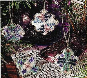   to make STUNNING BEADED CHRISTMAS ORNAMENTS ~~ Cross Stitch Pattern