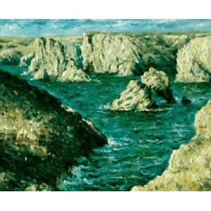 Claude Monet The Rocks at Belle Ile Gallery Wrap  Art Reproduction O 