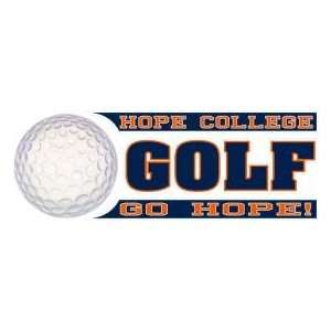  DECAL B HOPE COLLEGE GOLF GO HOPE WITH BALL   9.7 x 3.5 