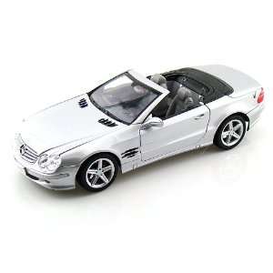  Mercedes Benz SL500 Top Down 1/18 Silver: Toys & Games