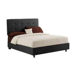  Skyline Furniture Tufted Bed in Premier Black: Furniture 