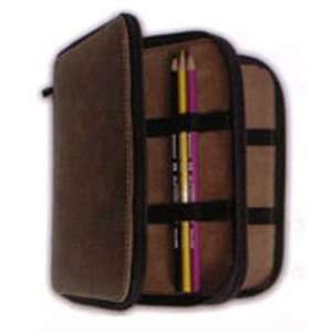  Global Leather Panel   Style 48 with Pencil Case in Black 