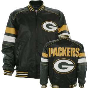  Green Bay Packers Pig Napa Leather Varsity Jacket: Sports 