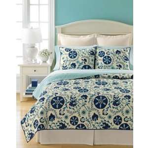  Martha Stewart Collection Bedding, Suri Flowers Blue Full 