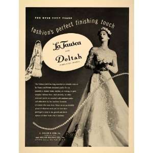  1948 Ad La Tausca Deltah Simulated Pearls Jewelry Bride 