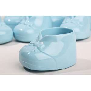  Blue Opaque Hard Plastic Baby Booties   For Boy Baby Shower Favors 