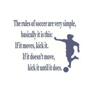  The rules of soccer   wall decal   selected color Silver 