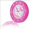   clock. Clock dial with easy to read numbers featuring Hello Kitty face