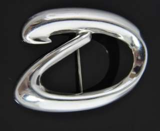Vintage CNA Sterling Silver Letter Initial D Pin Brooch  