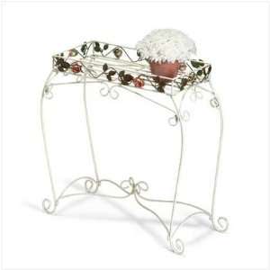  Metal Roses and Leaves Plant Stand   Style 34264