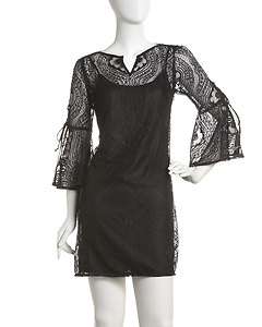 Laundry by Shelli Segal Trumpet Sleeve Lace Dress  
