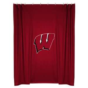   Wisconsin Badgers Locker Room Shower Curtain: Sports & Outdoors
