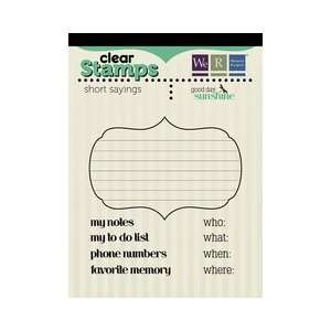   Collection   Clear Acrylic Stamps   Short Sayings Toys & Games