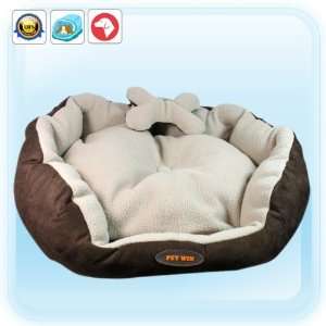  Comfortably Cozy Cave Cat Dog Pet Bed M Size Brown: Pet 