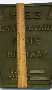 1923 Pennsylvania State Highway Marker Sign ~ Cast Iron Route 211 