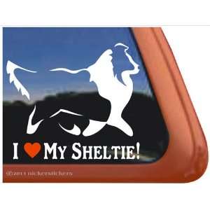   Sheltie Vinyl Window Decal Shetland Sheepdog Dog Sticker: Automotive