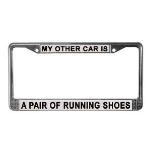  Running Shoes Hobbies License Plate Frame by CafePress 