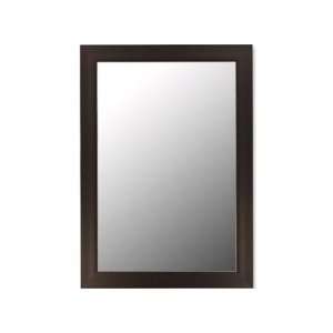 Ready to Hang Wall Mirror Framed With Rich Espresso Finish With Silver 