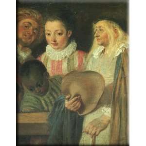   12x16 Streched Canvas Art by Watteau, Jean Antoine: Home & Kitchen