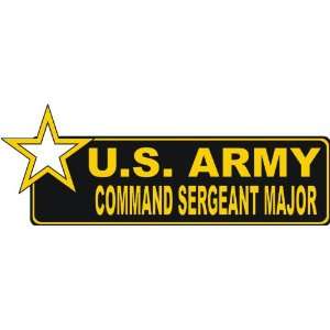  United States Army Command Sergeant Major Bumper Sticker 