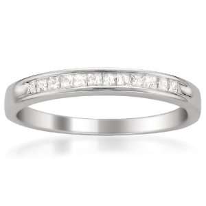    cut Diamond Bridal Wedding Band Ring (1/4 cttw, I J, I2 I3): Jewelry