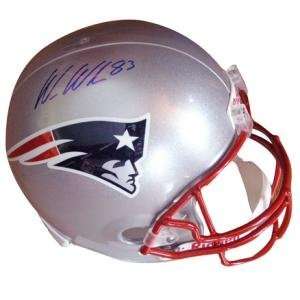  Wes Welker Autographed Helmet   Autographed NFL Helmets 
