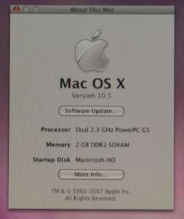 Apple Power Mac 2.33 Dual Core Desktop Computer 2 GB Dual Hard Drives 