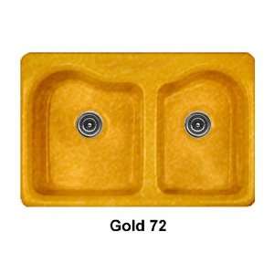 CorStone 51472 Gold Warwick Warwick Contoured Self Rimming Double Bowl 
