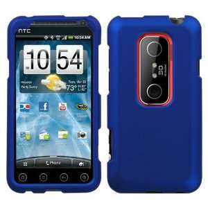  Titanium Solid Dark Blue Hard Protector Case Cover For HTC 