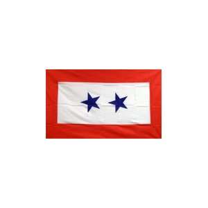  Blue 2 Star (2 Children in Service) 3x5 Polyester Flag 