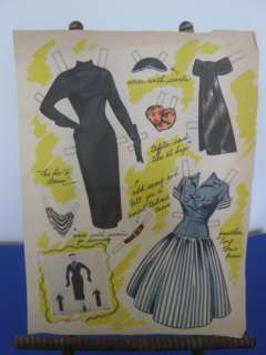 Vtg Paper Dolls 1957 Janet Leigh Desses Desgned by Janet Leigh  