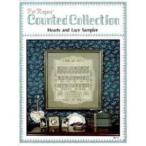   Hearts And Lace Sampler   Cross Stitch Pattern Arts, Crafts & Sewing