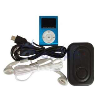 New Mini Metal Clip Mp3 Player Support TF / SD Card Blue Fast Ship US 