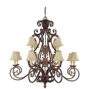 Capital Lighting 3672GU 430 Forest Lake Collection 12 Light Chandelier 