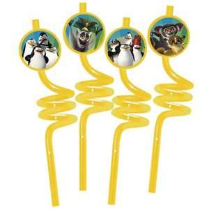  Lets Party By Hallmark Penguins of Madagascar Crazy Straws 