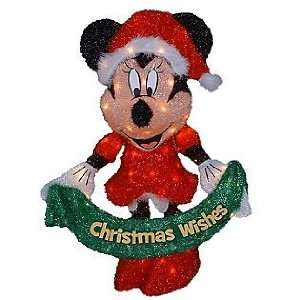 Disney 32in Animated 3D Soft Tinsel Christmas Minnie 