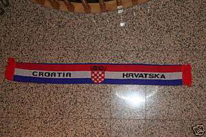 CROATIA HRVATSKA COUNTRY FLAG FOOTBALL SOCCER SCARF NEW  