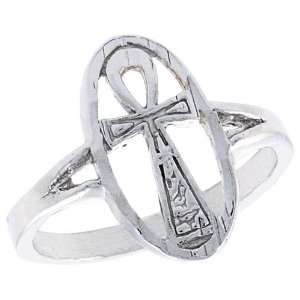   Ring Diamond Cut Ankh Cross Ring For Women ( Size 6 to 9) Size 8