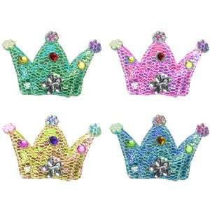  Aria Crowning Touch Puffed Fabric Barrettes Yellow Pet 