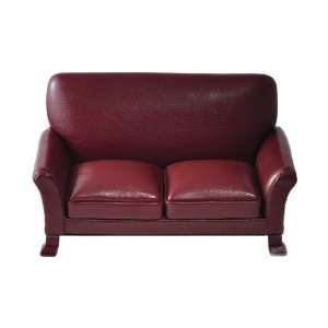    Dollhouse Miniature Continental Leather Love Seat: Toys & Games