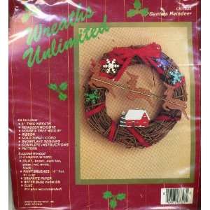  Santas Reindeer Holiday Wreath Craft Kit 
