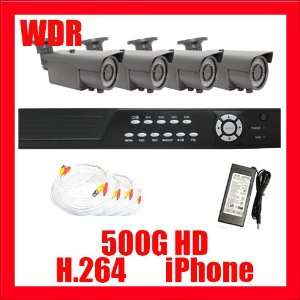  Professional CCTV 4Ch Real Time (500GB HD) DVR Security Camera 