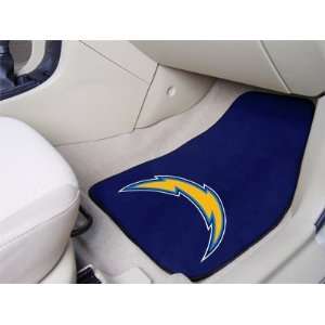  San Diego Chargers 2 piece Carpeted Car Mat Set: Home 
