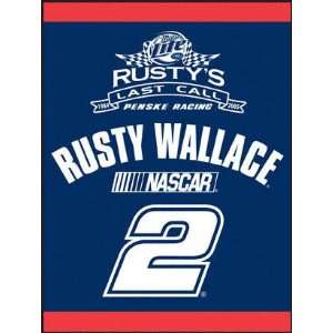    Rusty Wallace 60x80 Last Call Blanket # 2