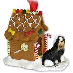  Black Shih Tzu Gingerbread House Christmas Ornament