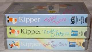 Lot of 3 Kipper VHS Tapes Tiger Tales Cuddly Critters +  