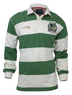 Landsdowne Croker Sage and Cream Heritage Rugby Shirt  