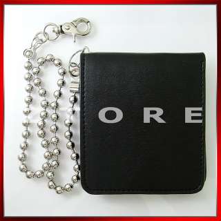 Mens Gothic CROSS Leather Bi Fold Wallet★w/ CHAIN★WL1A  