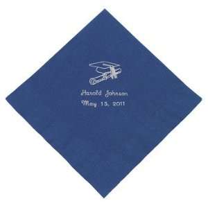 com Blue Personalized Graduation Lunch Napkins   Tableware & Napkins 