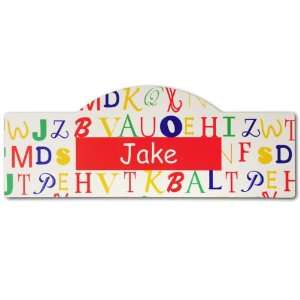  Red Alphabet Personalized Kids Sign
